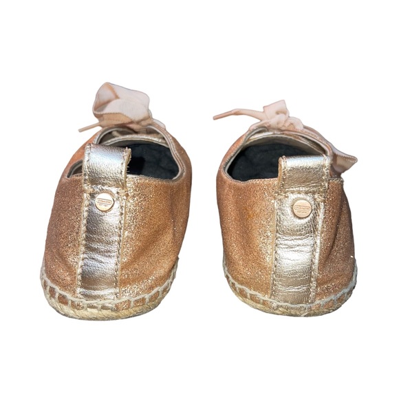 Coach Ramira Rose Gold Glitter Lace Espadrille Tennis sparkle Lightweight Sz8 - Picture 8 of 12